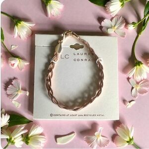 NEW• LAUREN CONRAD ROSE GOLD TWIST WOVEN BRACELET